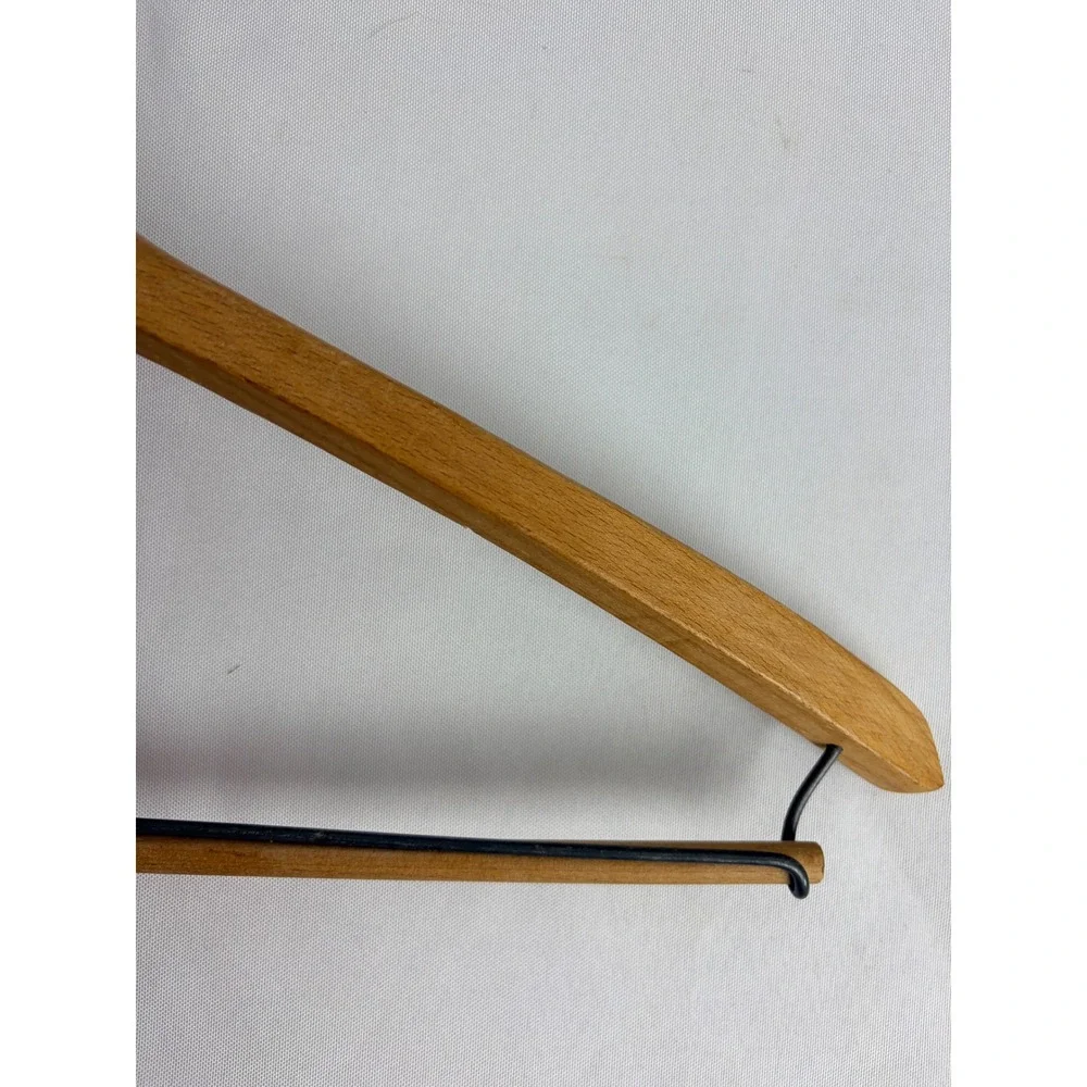 Vintage Mirror Test Wooden Suit Hanger Wishbone Pants Bar MCM Haberdashery